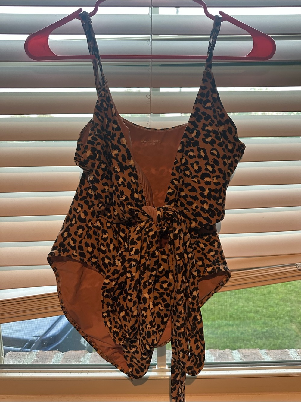 aerie Leopard Print One-Piece Swimsuit - Brown & Black